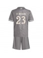 Real Madrid Ferland Mendy #23 Alternativní dres pro děti 2024-25 Krátký Rukáv (+ trenýrky)